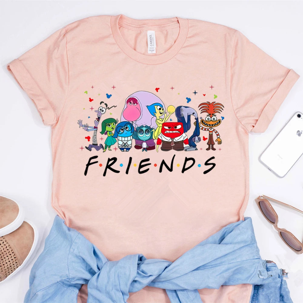 Funny Friends Inspired Anxiety Sadness Anger Graphic Tee Mental Health Shirt Halloween Party Top.  S-3X