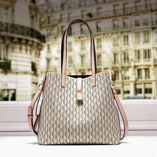 Premium Versatile Leather Cross-body Bag Large Capacity Daily Commuter Tote Bag