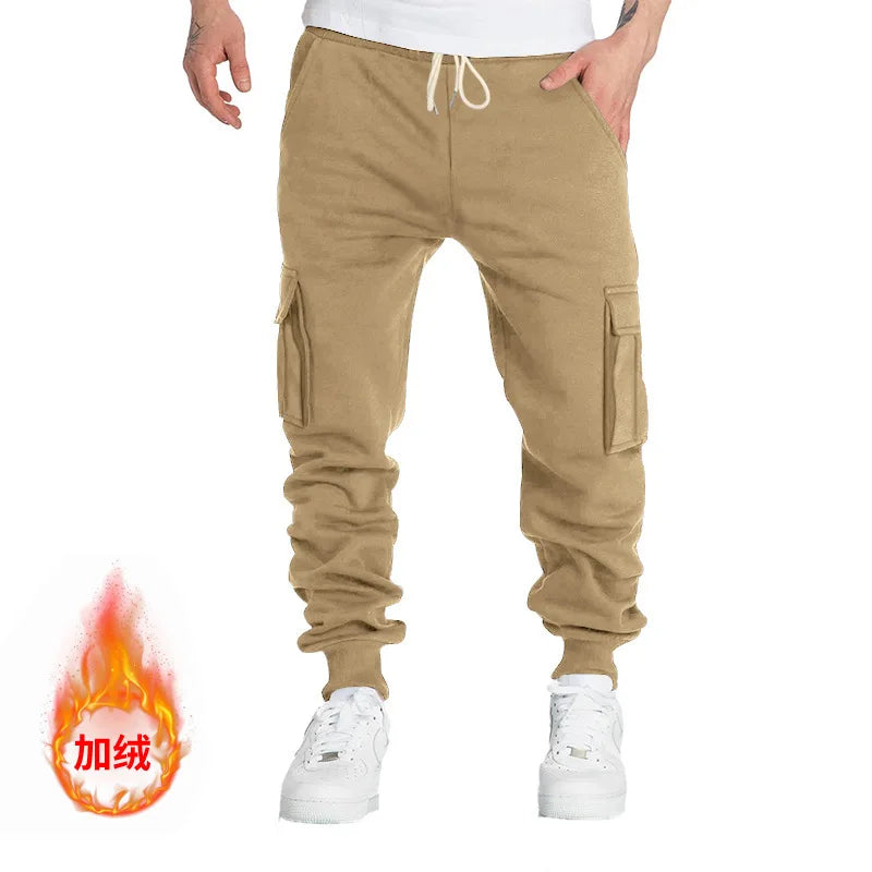 Men Cargo Pant Spring Skinny Pockets Casual Sports Drawstring Pant.  S-3X
