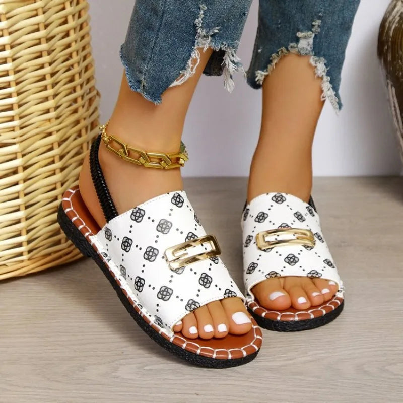 Casual Luxury Summer Sandals New Fashion Outdoor Flat Open Toe.