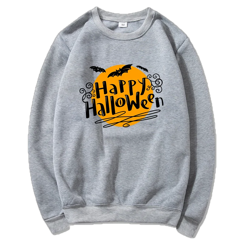 Fashion Halloween Pattern Print Crew Cute Long Sleeve Sweatshirt.  S-5X