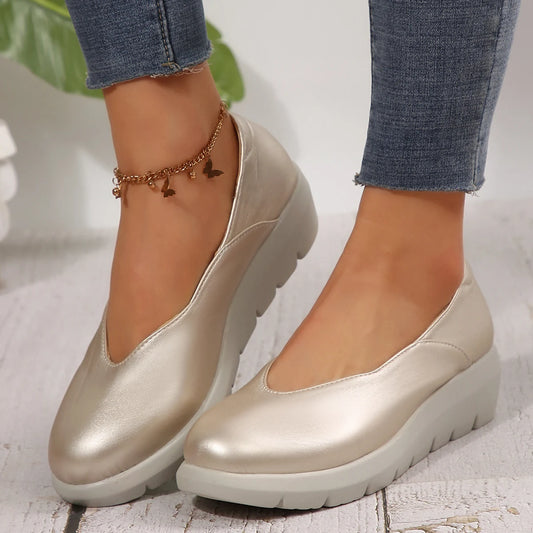 Women Fashion 2025 Spring Summer Lightweight Loafer Soft Sole Comfort Casual Shoe