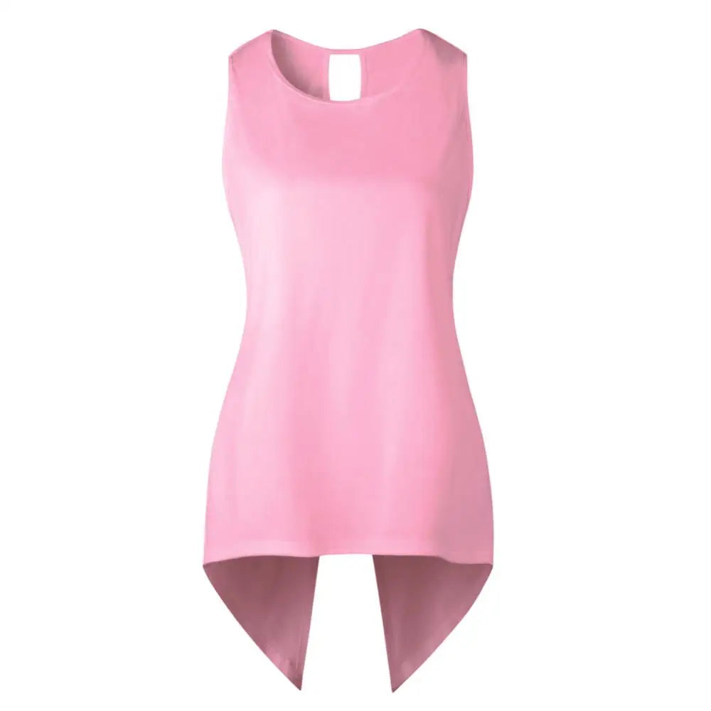 New Women Summer Fashion Solid Colour Cross Tank Top.  S-3X