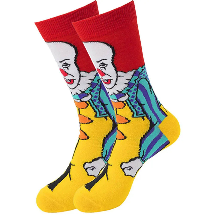 cartoon gamers anime socks men women crew socks Christmas Halloween novelty funny happy crazy street style skate socks