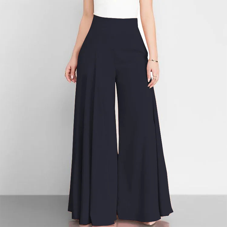 Fashion High Waist Wide Leg Pants For Women Elegant Casual Solid Loose Long Pant.   S-3X