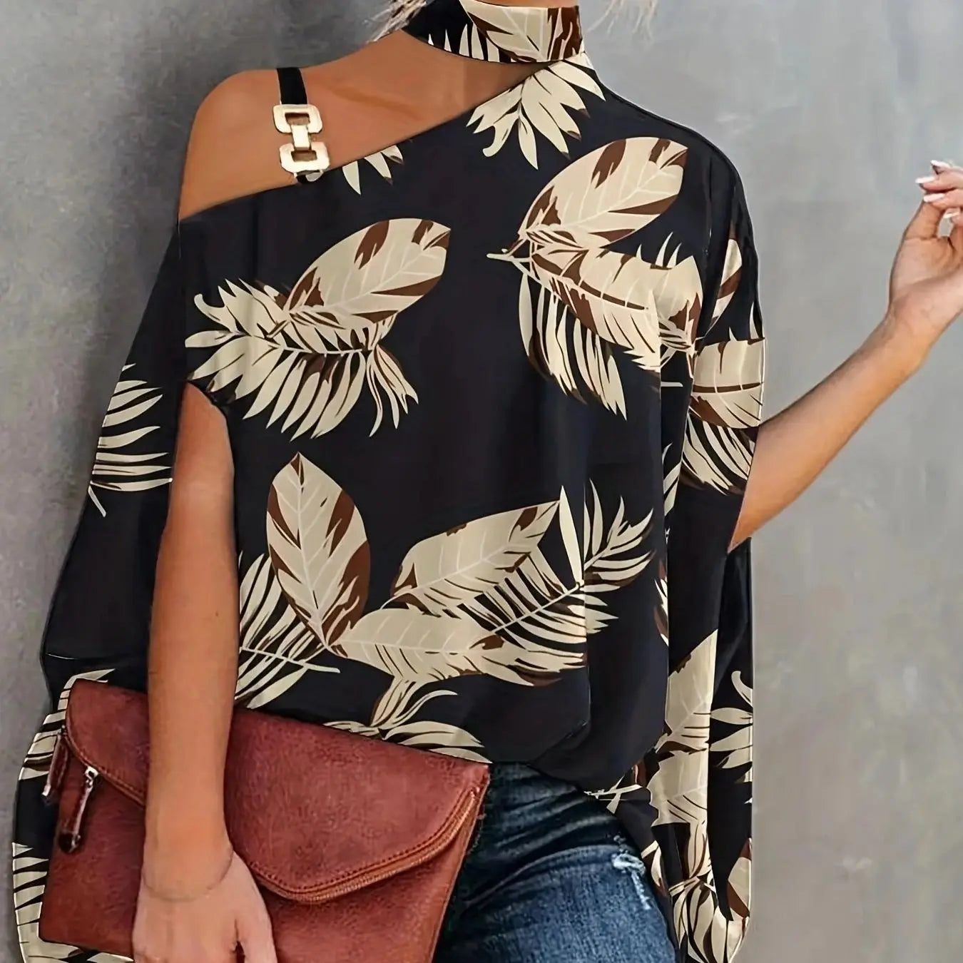 Casual Loose Women's Blouse Batwing Sleeve Spring Summer Elegant Blouse.  S-xxL