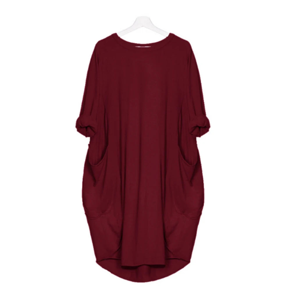Women's Loose Long Sleeved Casual Dress.  S-2X