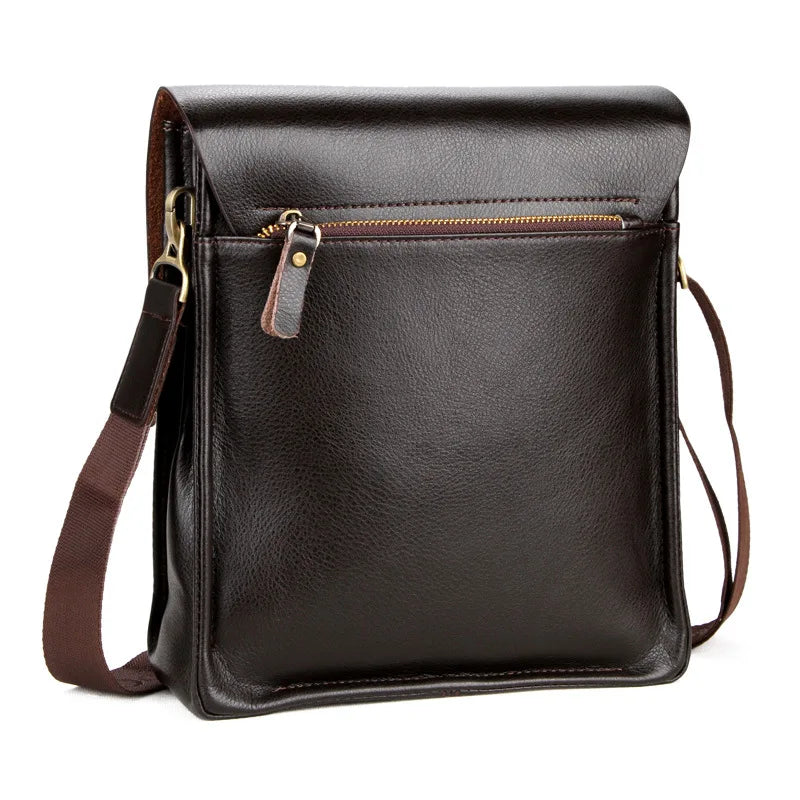 Shoulder Luxury Men's Flap Waterproof Leather Messenger Handbag/Cross-body Bag