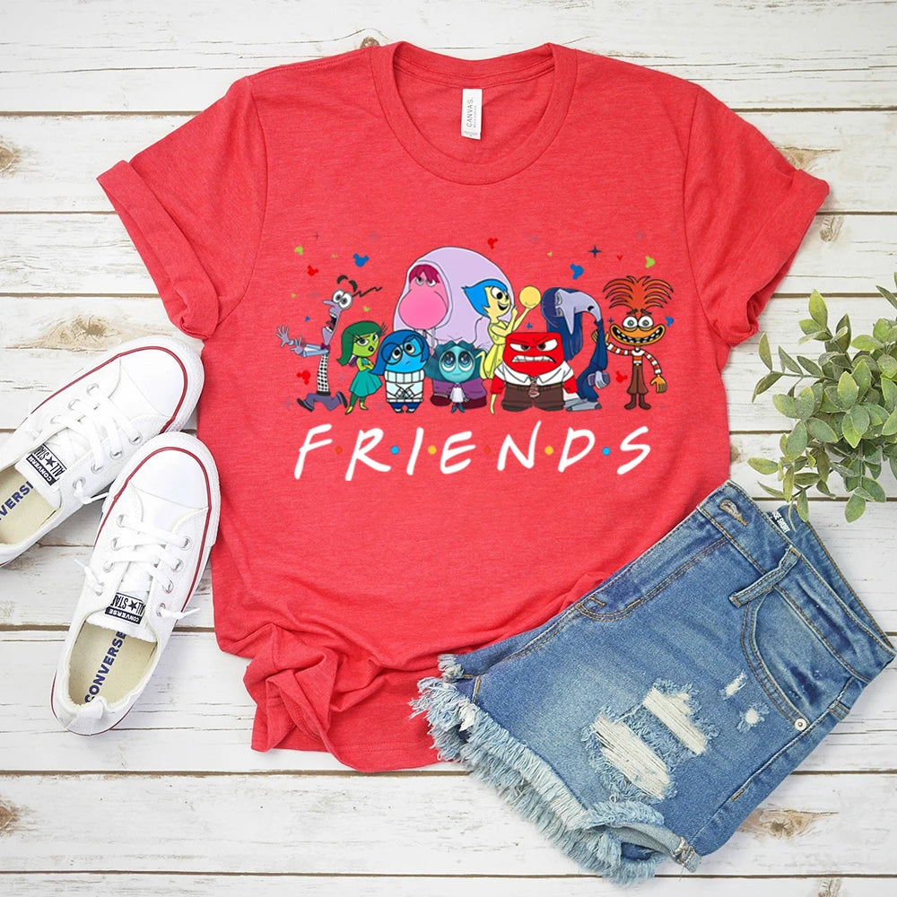 Funny Friends Inspired Anxiety Sadness Anger Graphic Tee Mental Health Shirt Halloween Party Top.  S-3X