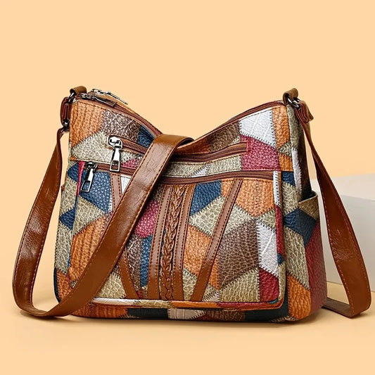 Women's Elegant Vintage Cross-body Trendy Fashion Multi-pockets Shoulder Bag