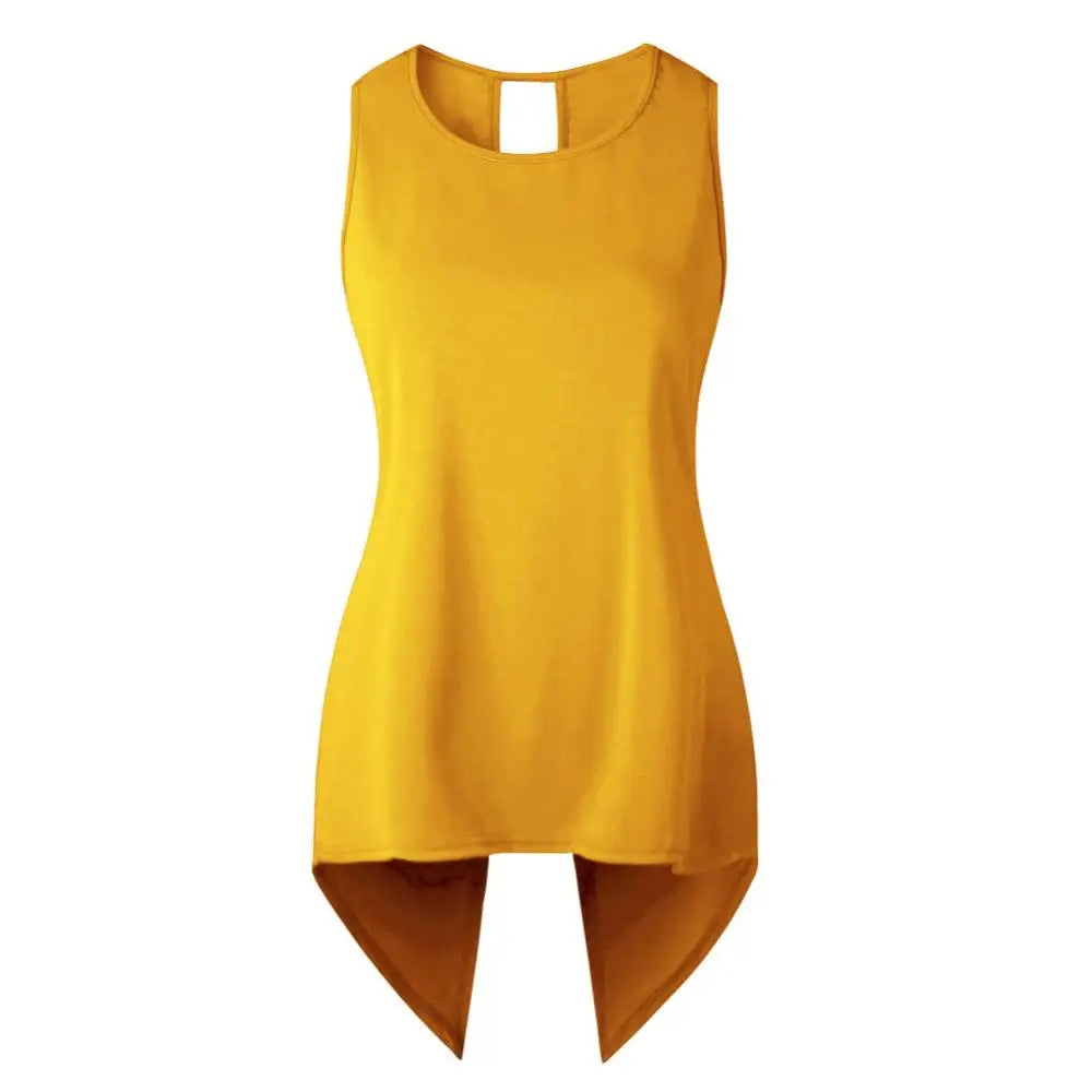 New Women Summer Fashion Solid Colour Cross Tank Top.  S-3X