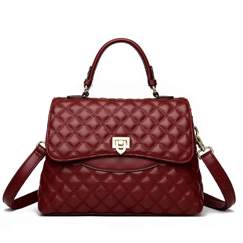 Trendy High Quality Soft Leather Messenger Bag Luxury Designer Multi Layered Handbag