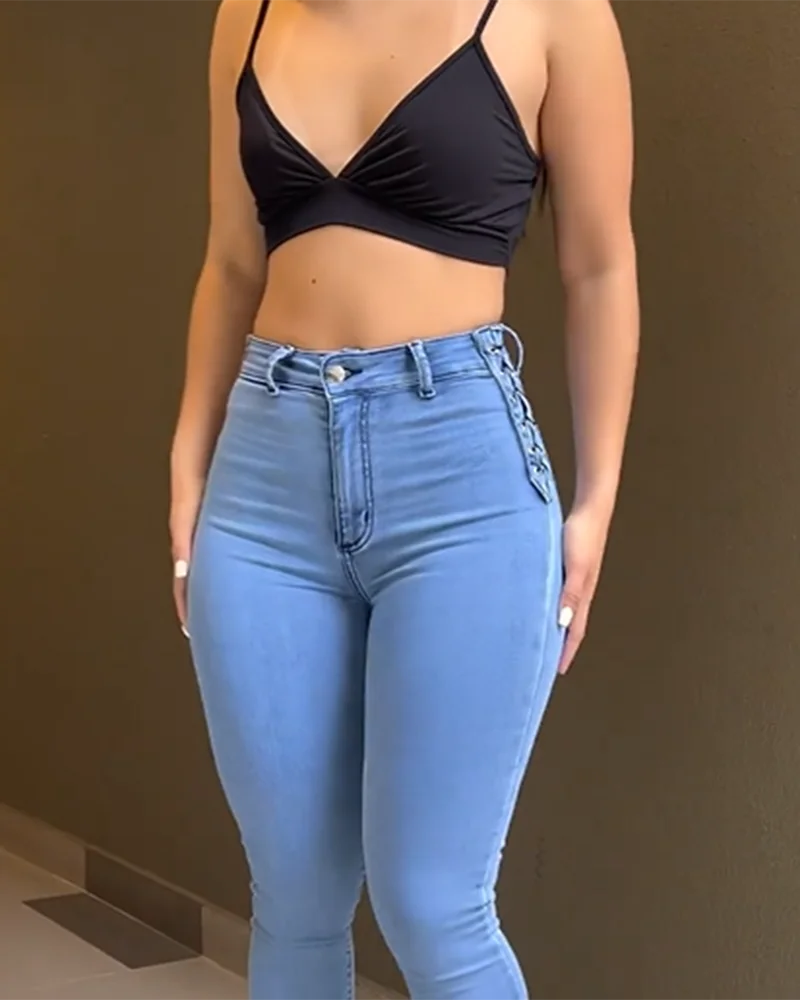 Women's Mid Waist Slim Fit Stretch Pants - Casual Ankle-Length Trousers.  S-3X