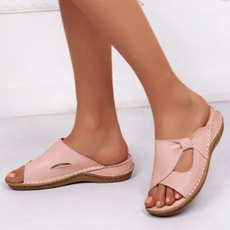 New Retro Summer Flat Casual Outdoor  Wedge  Orthopedic Slides