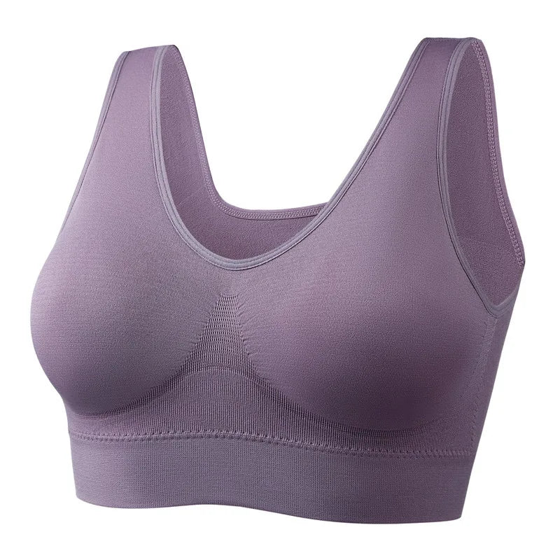 Ladies Seamless Breathable Wire Free Push-Up Bralette Comfortable And Padded For Your Comfort. Sz S-6XL