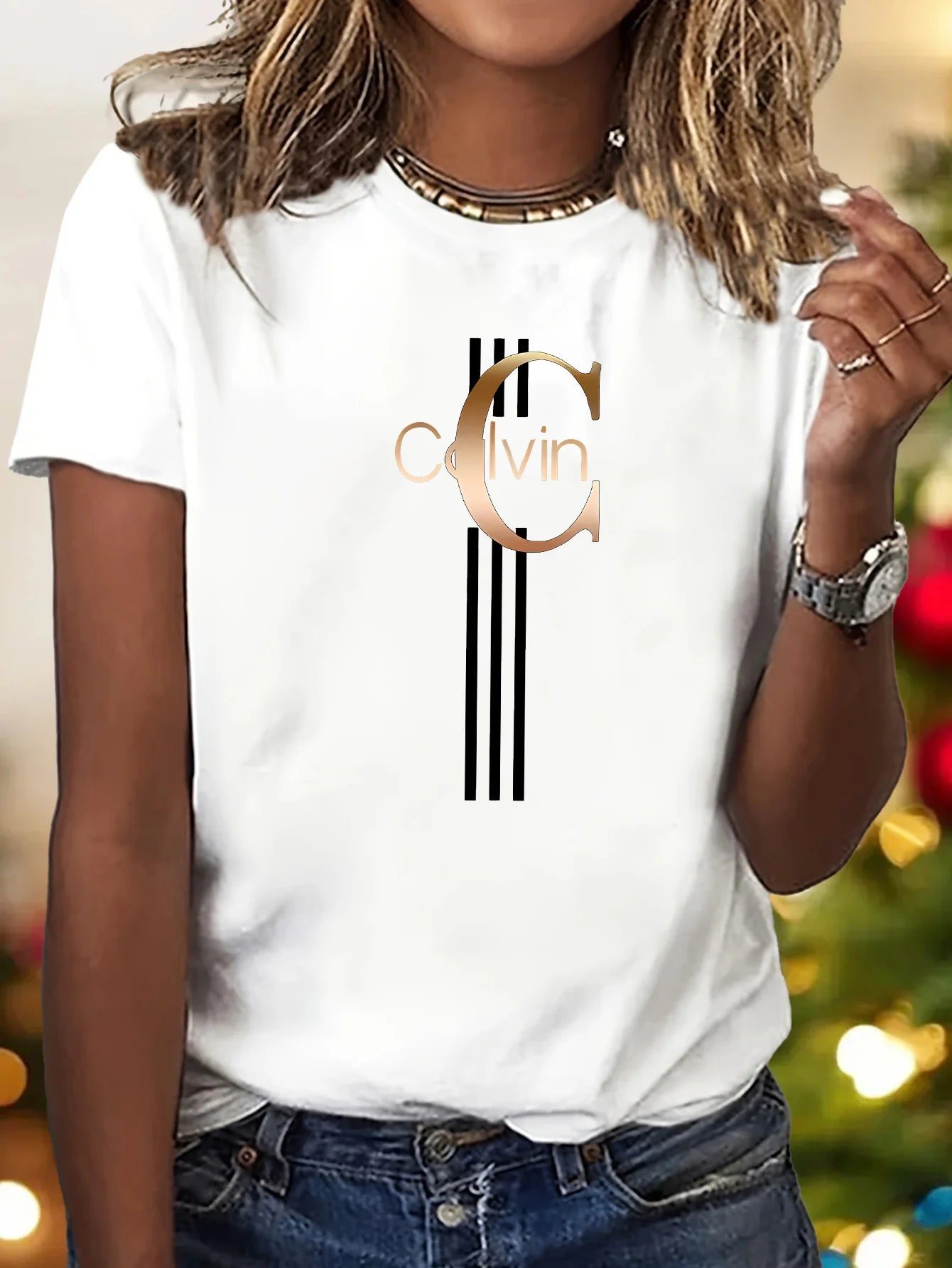 Women's PLUS-size Printed Short-sleeved T-shirt, Loose and Casual, Soft, Comfortable and Breathable, Outdoor Sports
