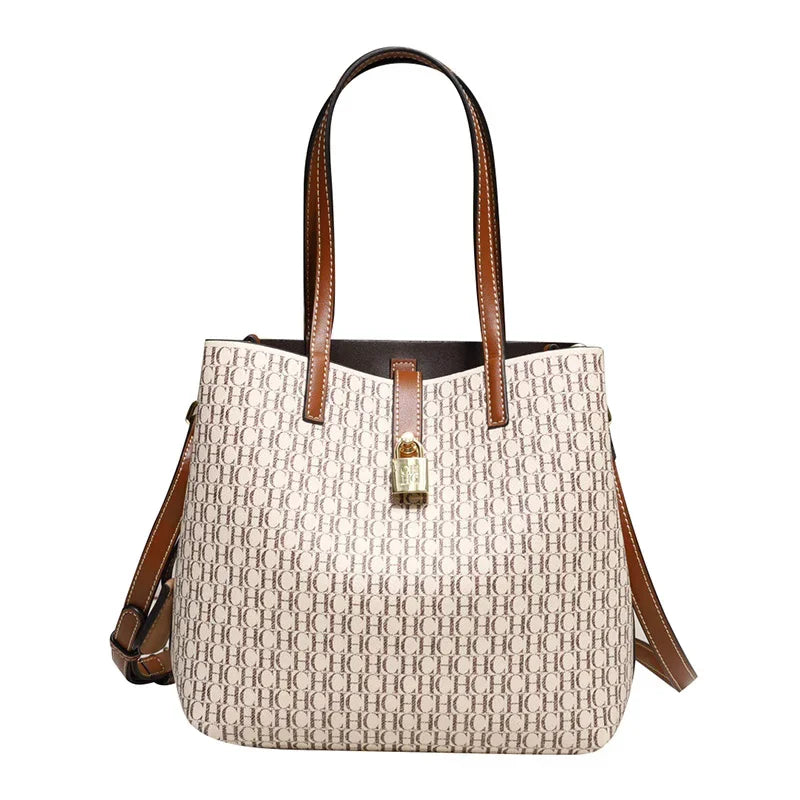 Premium Versatile Leather Cross-body Bag Large Capacity Daily Commuter Tote Bag