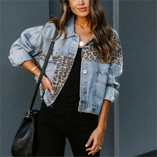 Women's Quality Denim Jacket Casual Long Sleeve Lapel Button Down Chest Pocket Slim Jean Jacket.  S-3X