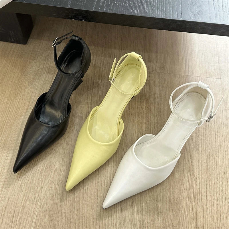 Spring Fashion Pointed Toe Slingback Wedge Heels Party Shoe