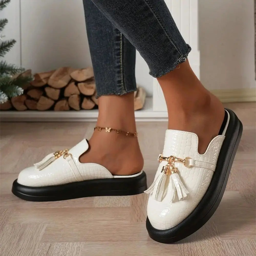 2025 Summer Mules New Fashion Ladies Closed Toe Slip On Comfy Shoe.