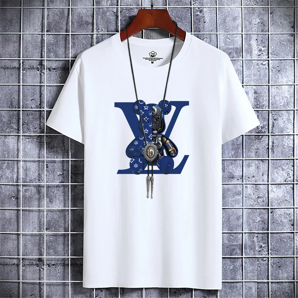 Summer Men's High Quality Cotton Casual T-Shirt.