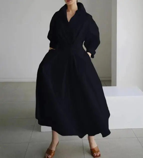 Women Fashion Leopard Print Long Sleeve Swing long Elegant Dress .  S-5X