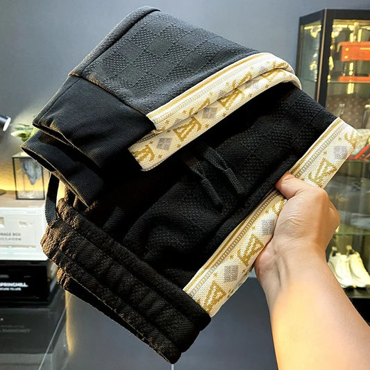 Men's Loose Fit Drawstring Sweatpants - Casual Knit Joggers