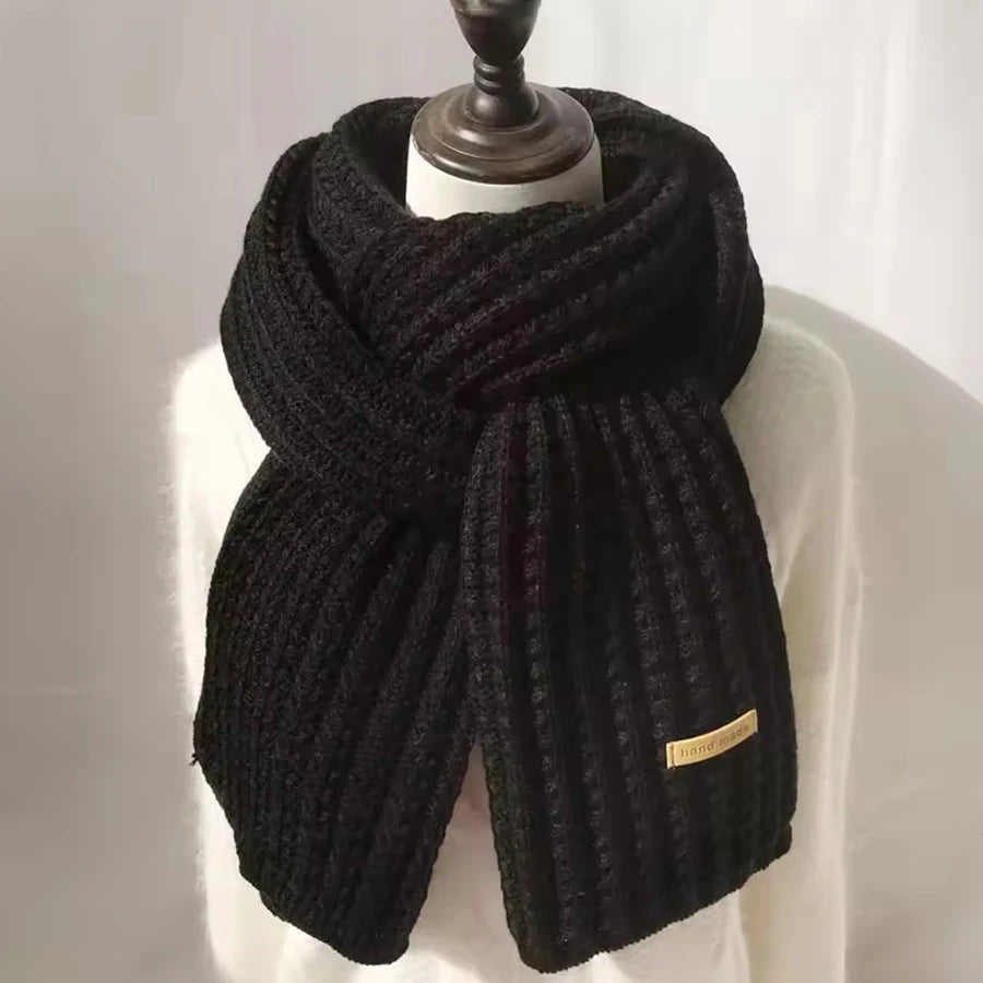 Unisex Chunky Knit Scarf - Thick Cashmere Blend Winter Scarf