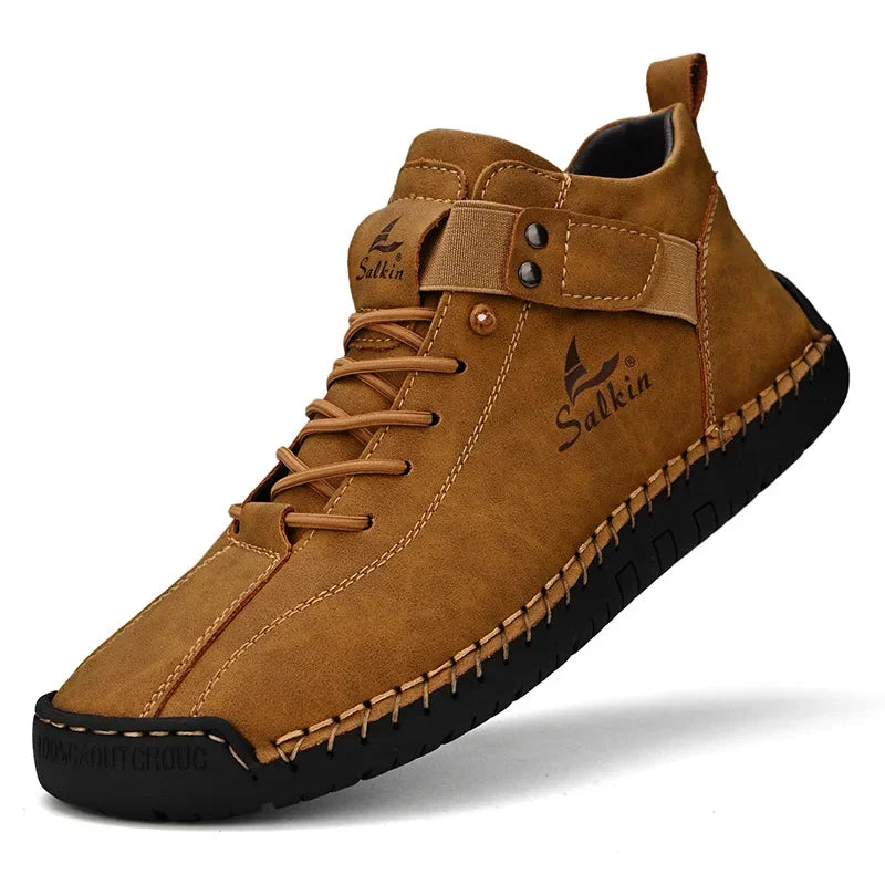 2025 Luxury Brand Handmade Leather Men's 2025 New Retro Fashion Shoe