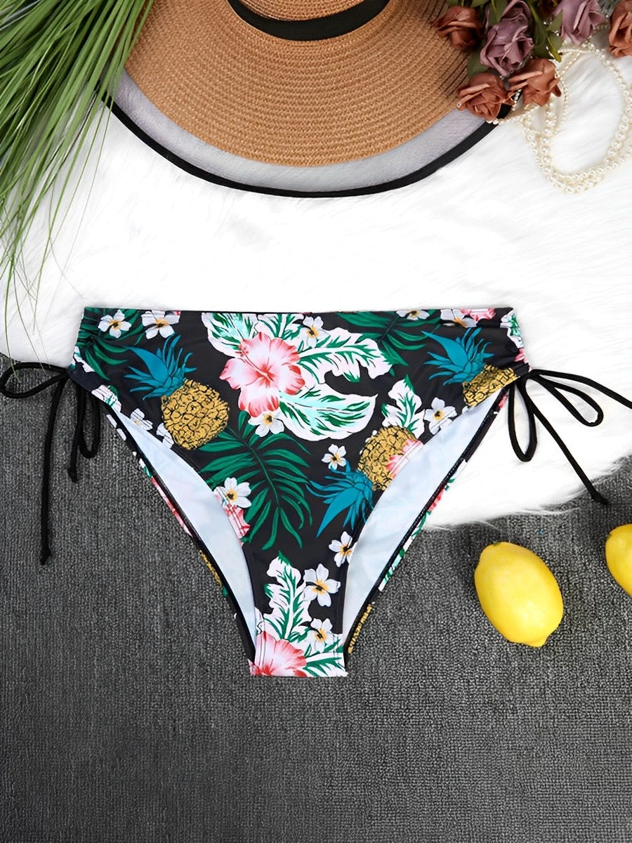 Plus Size High Waist Floral Swim Swimsuit