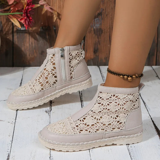 Mesh Cool Boots for Women 2025 New Summer Thin Breathable Women's Versatile Short Shoe/Boot