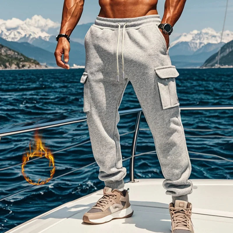 Men Cargo Pant Spring Skinny Pockets Casual Sports Drawstring Pant.  S-3X