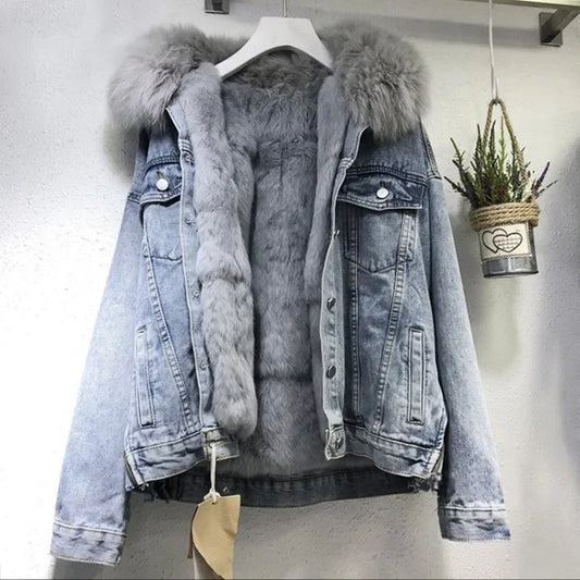 Women Denim Coat Single Breasted Button, Pockets Outerwear Casual Warm Solid Loose Fit.  S-2X