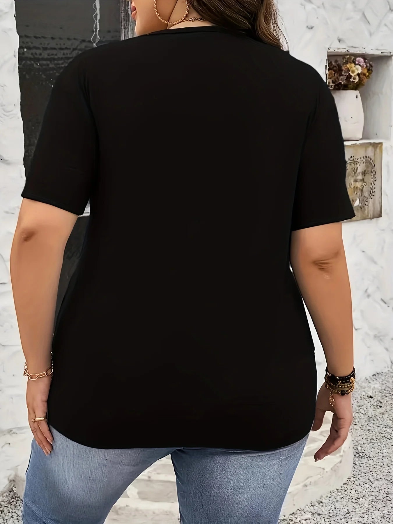 2025 Plus Size Women's Summer T-Shirt Cotton Comfortable And Breathable The Post Fashion Trend Print Trendy Women's Outfit