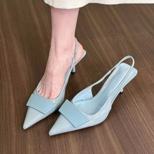 Women's Leather Party Summer Slingback Sandal