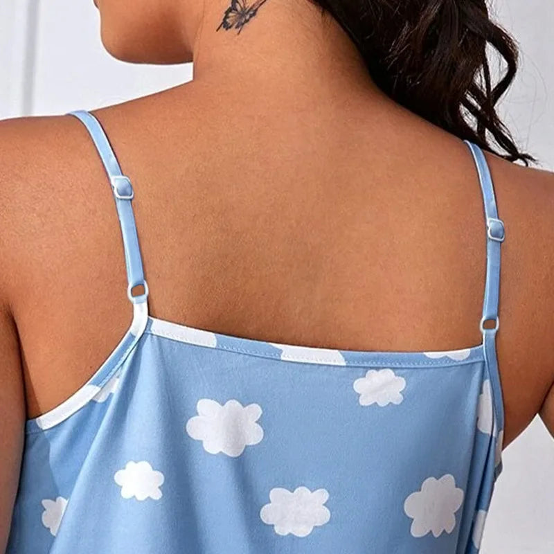 Curvy Lady Summer two Piece Soft Nightwear Cami&shorts.  Sz: XL-5X