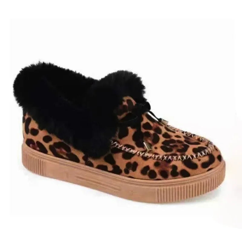 Solid Color Women Winter Cotton Plush Warm Casual Boot/Shoe .