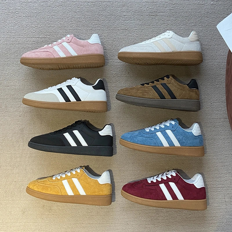 Women Sneakers Fashion Colours Lace-up Vulcanized Shoe Spring Autumn Outdoor Footwear.