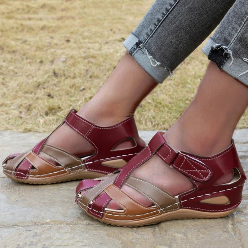 Summer Shoe/Sandal Wedge Partially Open Toe Comfortable Sandal.