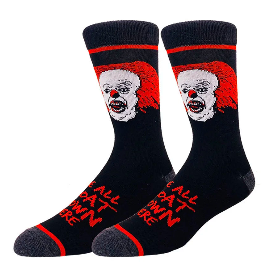 cartoon gamers anime socks men women crew socks Christmas Halloween novelty funny happy crazy street style skate socks