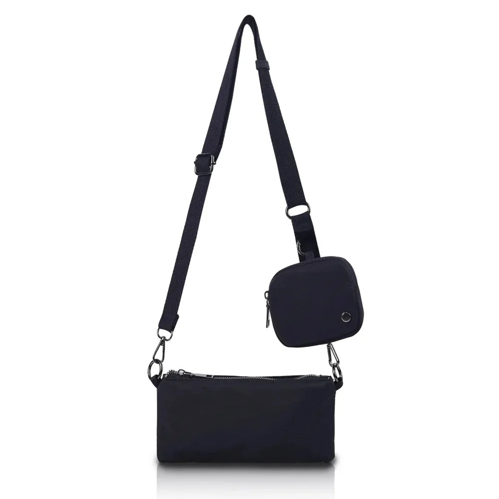 Lulu Cross-body Simple Double Portable Shoulder Bag For Daily Commuting.