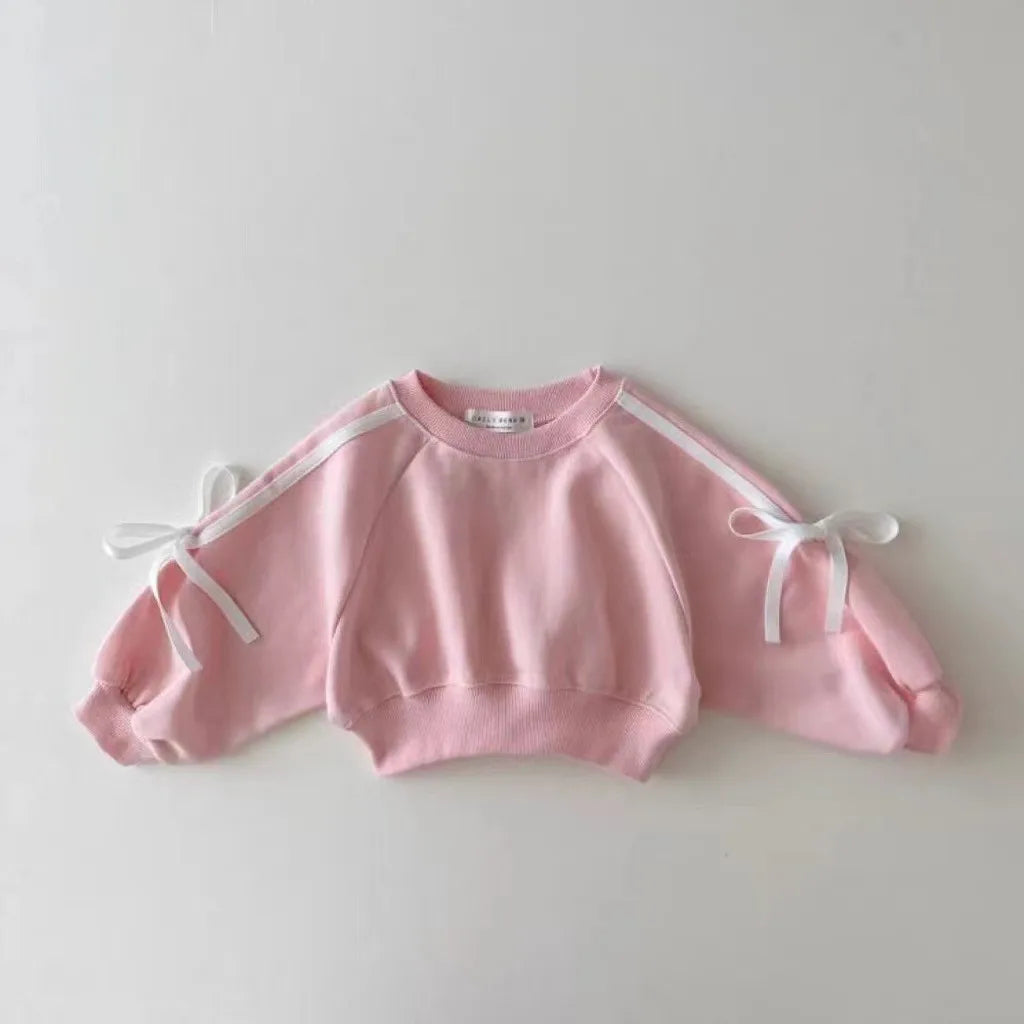 Girls Set All Season Sporty Baby Girl Butterfly Knot Two-Piece Set