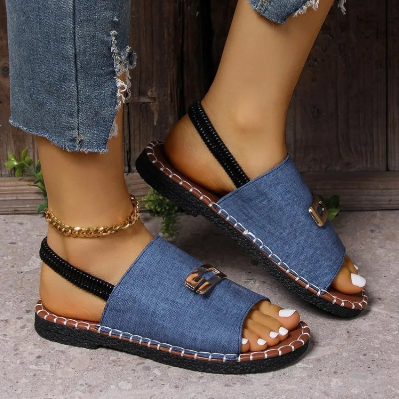 Casual Luxury Summer Sandals New Fashion Outdoor Flat Open Toe.