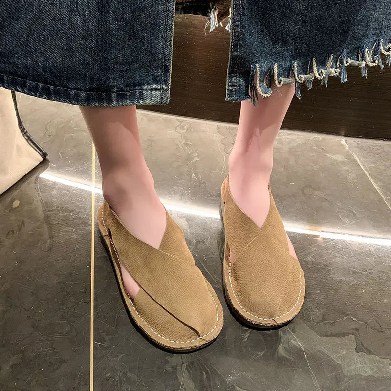 Summer Spring Women Sandals Flat Casual Gladiator Barefoot Loafers Slip-on Comfortable Shoe