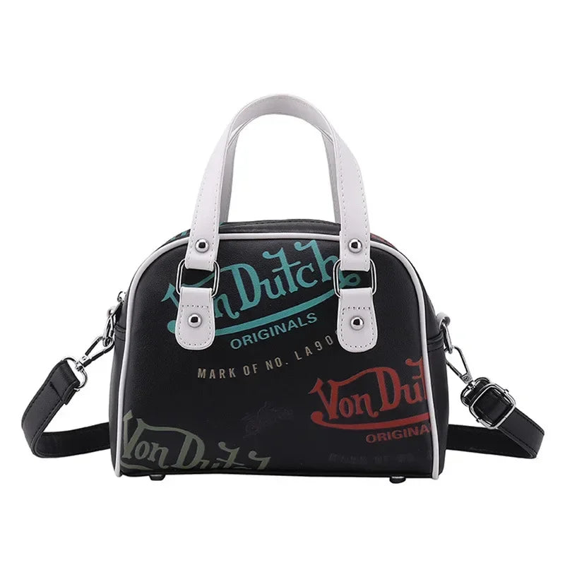 Ladies Cross-body/Shoulder Graffiti PU Leather Bag