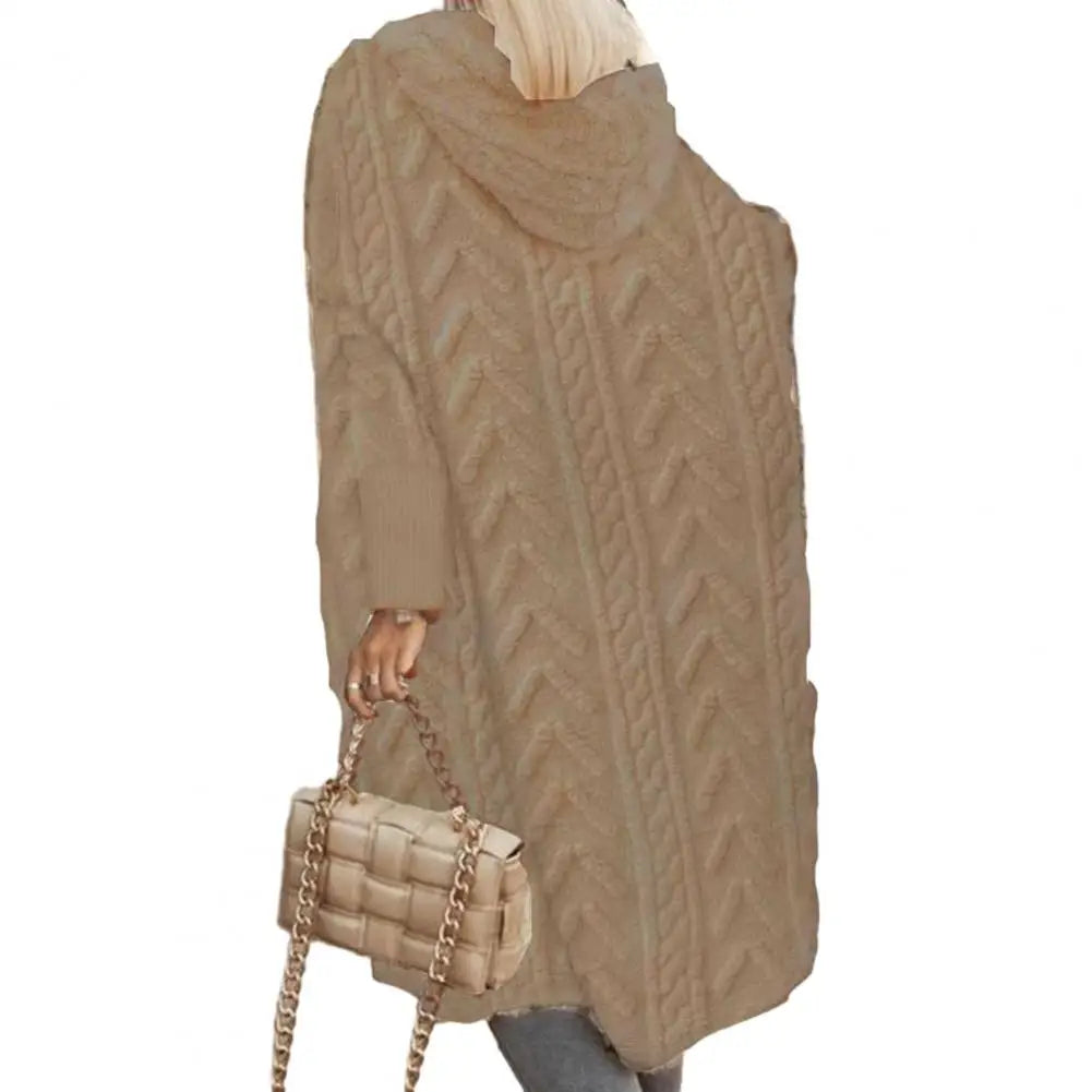 Womans's Stylish Oversized Knitted Long Cozy Sweater/Coat.