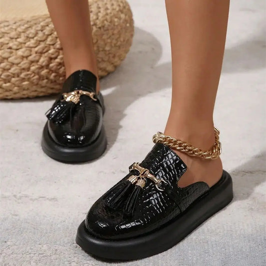 2025 Summer Mules New Fashion Ladies Closed Toe Slip On Comfy Shoe.