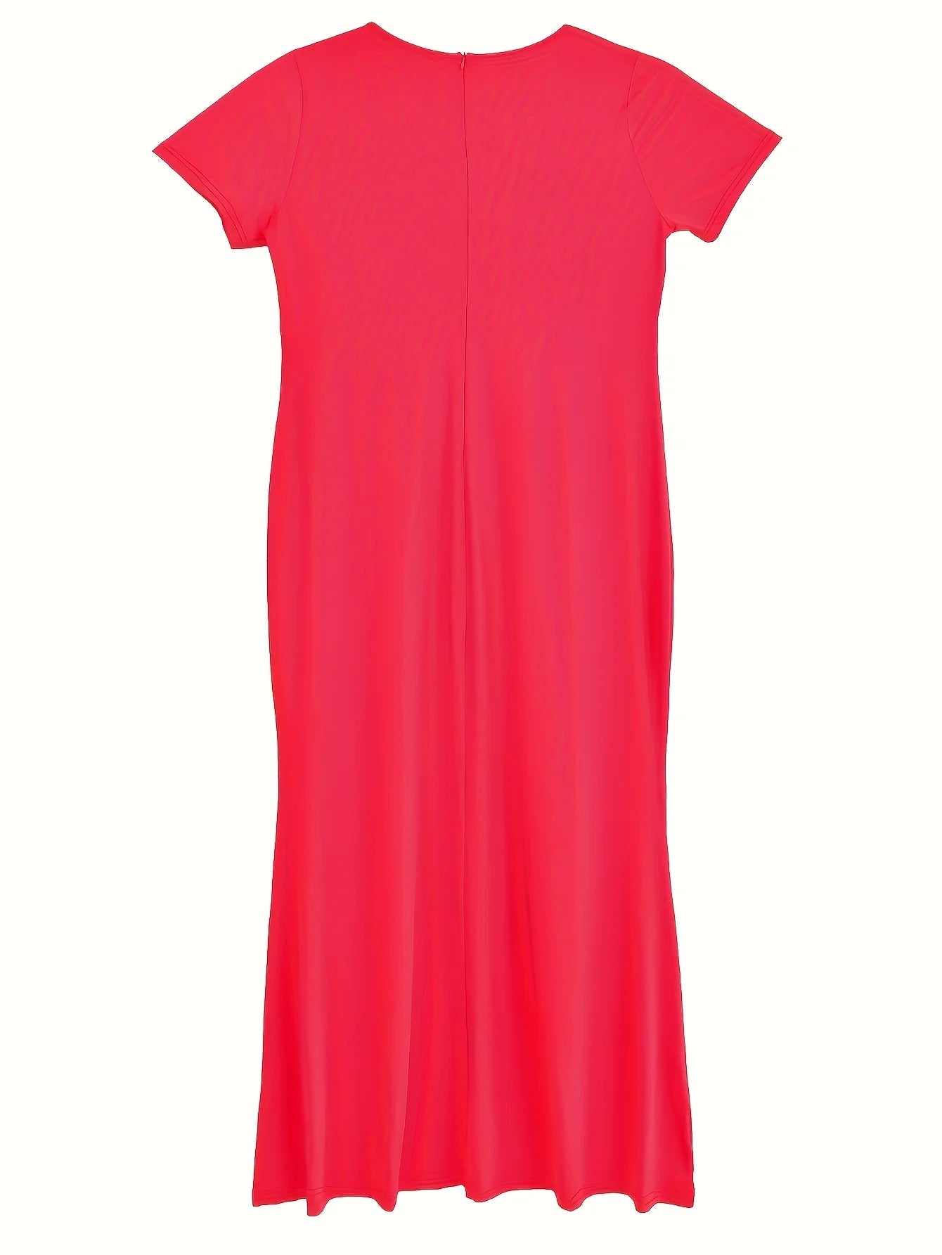 Women's Large Size Woven Summer Festival Solid Color Dress