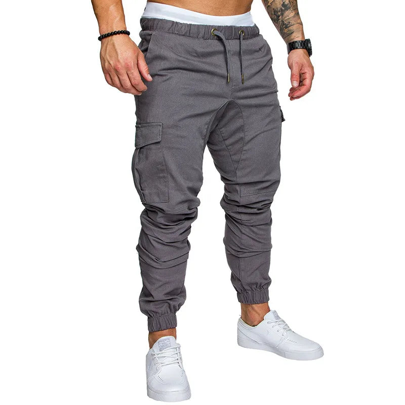New Men's Woven Quick Dry Fabric Casual Pants Street-wear Multi-pocket Casual Pants.  S-5X