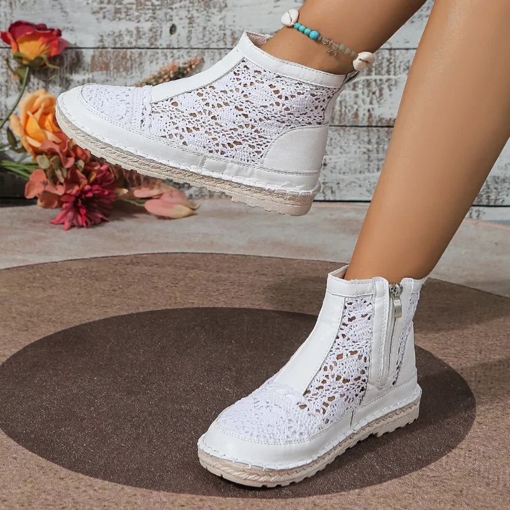 Mesh Cool Boots for Women 2025 New Summer Thin Breathable Women's Versatile Short Shoe/Boot